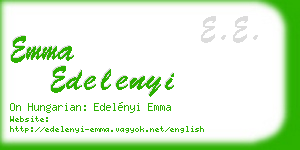 emma edelenyi business card