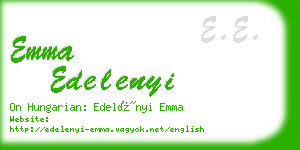 emma edelenyi business card